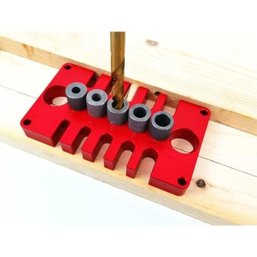 3 In 1 Punch Locator Hole Opener Aluminium Alloy Dowelling Jig Dowel Tenon Hole Doweling Jig Woodworking Puncher Tools