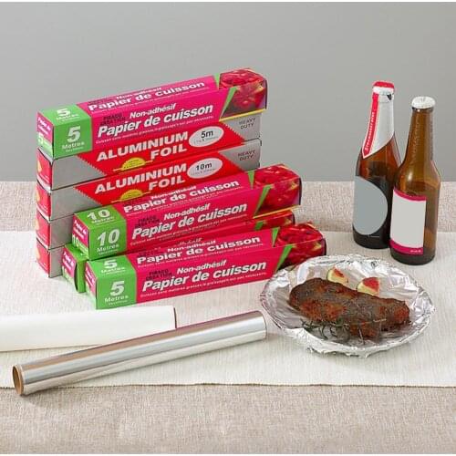 5/10m Baking Paper Anti-stick Double-sided Aluminium Foil Sawtooth Design Oven Oil Barbecue Pad for Kitchen Household Bakeware