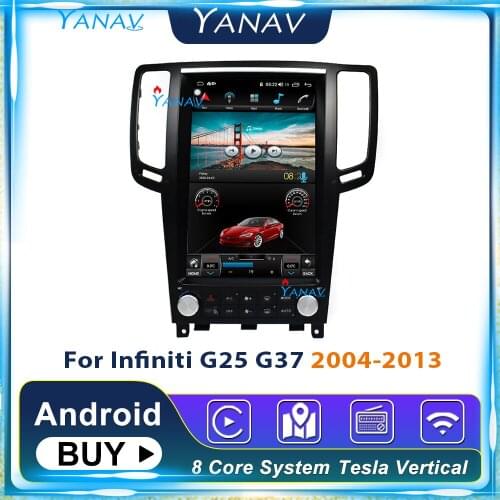 Car stereo CAR GPS navigation Tesla style auto radio player for-Infiniti G25 G37 2004-2013 Android Car radio multimedia player