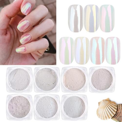 Shinning Gradient Nail Glitter Powders Magic Mirror Colorful Pigment DIY Charming Dust Manicure Nails Art Decorations NLB01-07