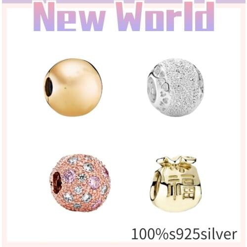 100% 925 sterling silver DIY beads fit original Pando charms silver 925 Bracelet for women fashion jewelry