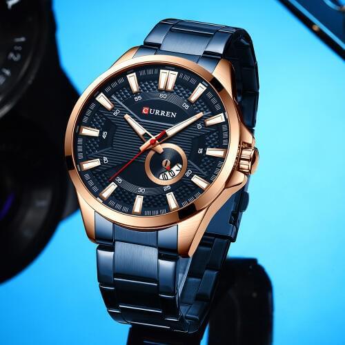 CURREN Business Quartz Watch for Men Luxury Watch Mens Brand Stainless Steel Wristwatch Relogio Masculino Waterproof Clock