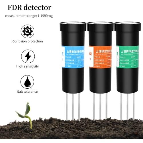 NPK concentration sensor Soil NPK tester Soil Nitrogen Phosphorus Potassium Detector Temp Humidity PH Moisture Sensor 40% OFF