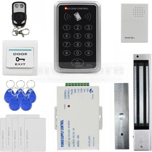 DIYSECUR Full Complete Rfid Card Keypad Door Access Control System Kit + 280KG Magnetic Lock for Home Improvement