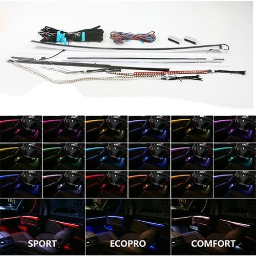 For BMW F10 / F11 Upgrade 18 Colors Interior Led Ambient Atmosphere Lamp Light Stripes