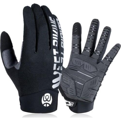 Breathable Full Finger Cycling Gloves Touchscreen MTB Bike Glove Anti-slip Reflective Riding Sport Fitness Running Bicycle Glove