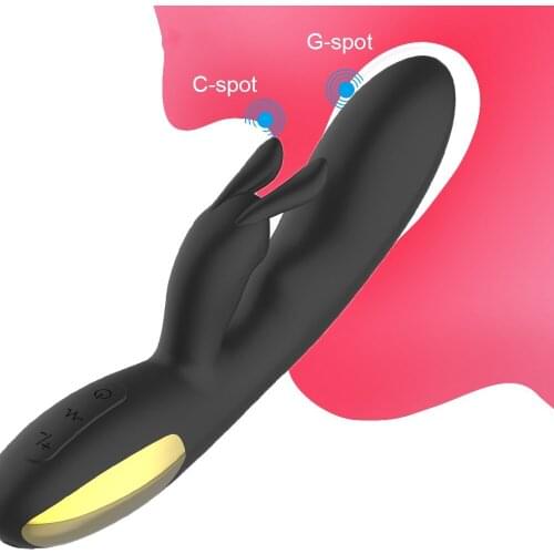 Dildo Rabbit Vibrator 10 Speed Strong Vagina Massager G-spot Clitoris Double Stimulator Female Masturbator Sex Toys For Woman