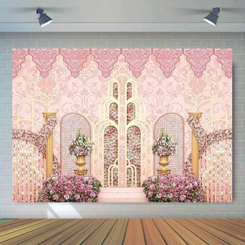Newborn Baby Shower Backdrop for Photography Garden Art Background for Photo Booth Studio Photographic Video Dessert Table Prop