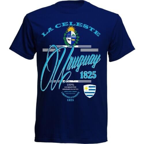 T Shirt Cotton Men Short Sleeve Hot Summer Sale T-Shirt Uruguay Navy Mens Footballer Fashion Classic Printing T-Shirt