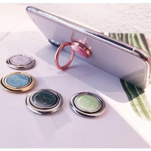 Finger Ring Holder Clock Shape 360 Degree Rotation Mini Metal Universal Mount Bracket for Mobile Phone попсокет на телефон