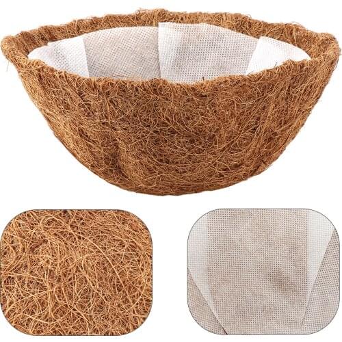 Flower Basket Garden Supplies Plant Pots Coconut Fiber Good Breathability And Moisture Retention With Liners Non-woven Mat Liner