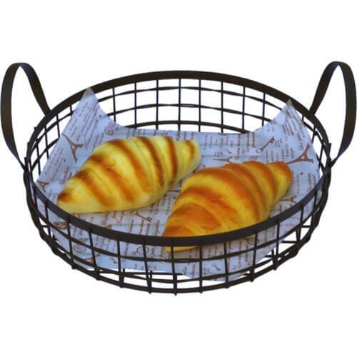 Countertop Black Wire Fruit Storage Basket, Vegetable Storage Basket Display, Food Serving Bowl 10kg 27cm Big Open