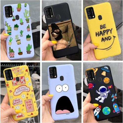 Cute Cartoon Case For Samsung Galaxy M51 M31 M21 M31S M21S M30S M12 Case Candy Colorful Anime Painting Silicone Cover Case Funda