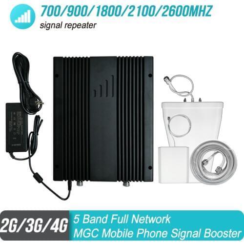 Full Network Powerful 700/900/1800/2100/2600mhz 5 Band Mobile Phone Signal Repeater B28/B8/B3/B1/B7 Signal Booster Amplifier#18