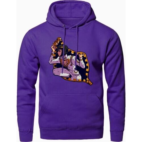 Men fashion hooded hoodies handsome hip hop coat 2020 spring autumn long-sleeved JoJo Bizarre Adventure printed windproof jacket