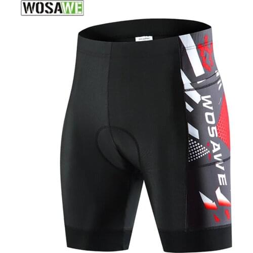 WOSAWE Mens Cycling Half Pants Motorcycle Road Bike Bicycle Riding Tights 3D Padded Quick-Dry Shorts Exquisite Stitching Shorts