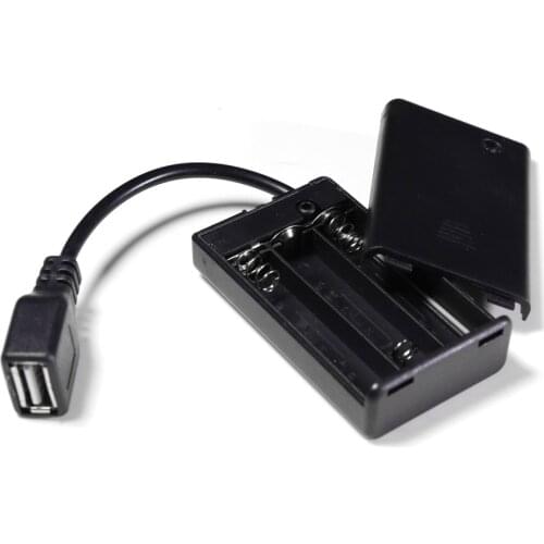 DC4.5V Portable Mini AAA Battery Pack with USB Port for Building Block LED Light Strips USE (No Dry Cell)