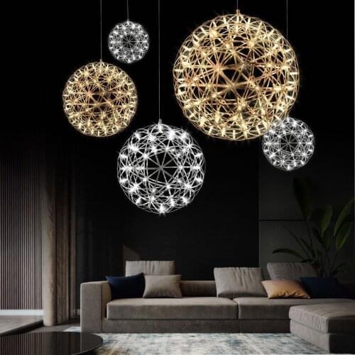 Customizabe Firework Ball LED Pendant Light Indoor Lighting Fixture Living Room Restaurant Shopping Mall Spark Ball Pendant Lamp