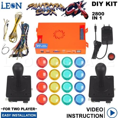 Pandora Treasure Led Transparent Illuminated Sanwa Arcade Buttons Pandora Box Cx Panel Arcade Joystick American Style 3p4p Game