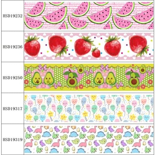 22MM 25MM 38MM 50MM 75mm Printed Pattern on Grosgrain Ribbon for diy ribbon