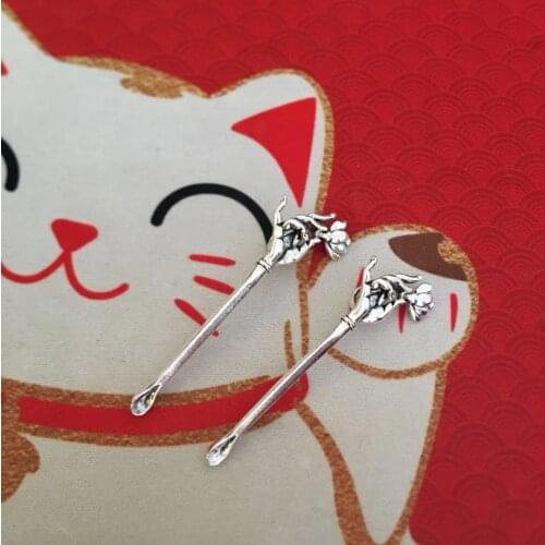 Wholesale 10pcs Lotus Ear Pick pendants fit DIY handmade necklace bracelet charms Jewelry Making