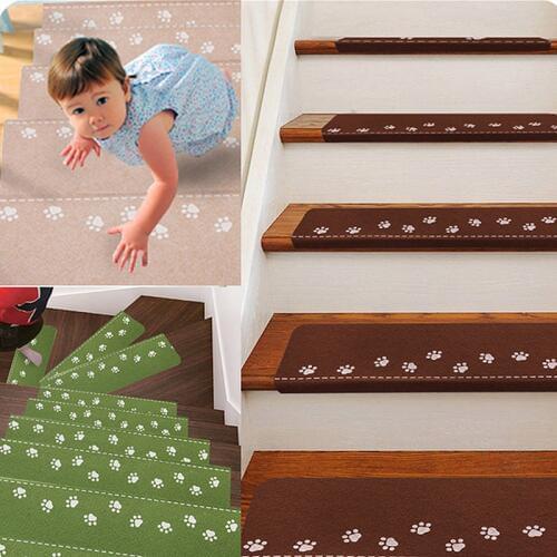 Foot Mat Non-Slip Luminous Staircase Pads Step Mats Stair Carpets Treads Protect Staircases From Scratched Wipe Staircase Clean