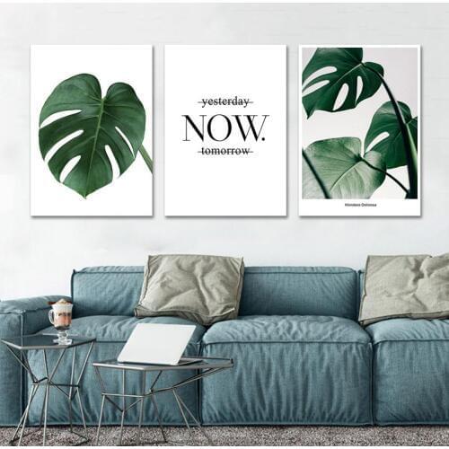 Tropical Decoration Plant Leaf Canvas Posters Wall Art Prints Nordic Style Painting Picture for Livingroom Modern Home Decor