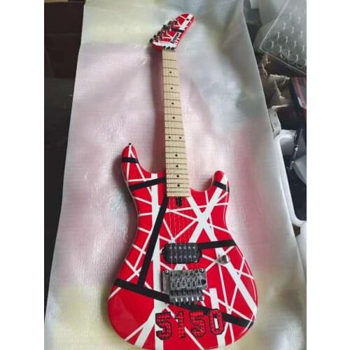 High quality electric Guitar, 5150 guitar, red guitar and white Stripe, sold off the shelf, free delivery