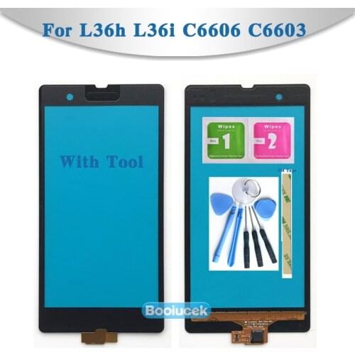 Replacement High Quality 5.0" For Sony Xperia Z L36h L36i C6606 C6603 C6602 Touch Screen Digitizer Sensor Outer Glass Lens Panel