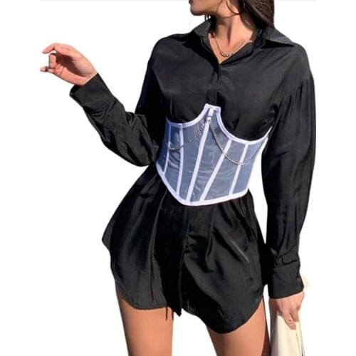 Womens Chain Waist Seal Support Chest Corset American New Style Commuter Slim Belted Girdle Baoma Must-have Corset Comfortable