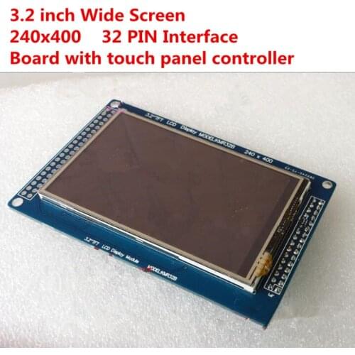 3.2 inch wide screen LCD module 240x400 High resolution HX8352A Touch panel 32 pin display With SD card holder female