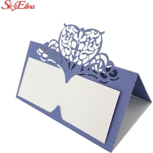 100Pcs Hollow Heart Shaped Laser Cut Invitations Card Wedding Escort Card Table Seats Name Cards Decorations 6ZSH871