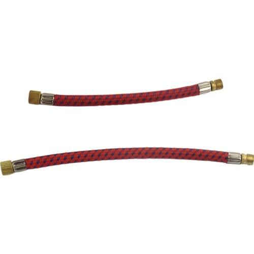 2 Pack Premium Pump Extension Hose Extender Tube Fabric Outer Schrader Valve