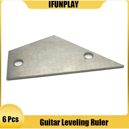 6Pcs Guitar Wire Balance Fret Level Measuring Ruler Stainless Steel Triangle Fret Measuring Tool Guitar Part Measuring Ruler