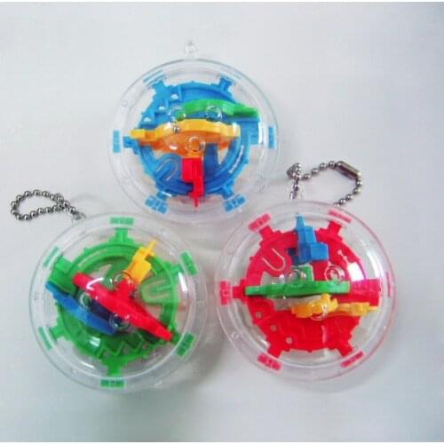60pcs 3D Magic Perplexus Maze Ball 30 Levels Intellect Ball Rolling Ball Puzzle Cubes Game Learning Educational Toys