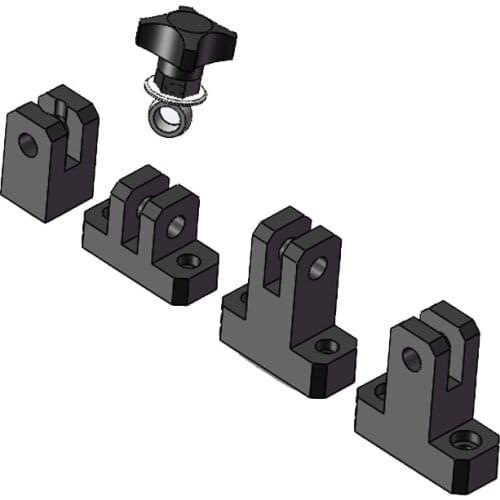 Conveyor fence accessories Vertical bracket bracket U-shaped bracket T-shaped bracket side T joint connector T joint C clamp