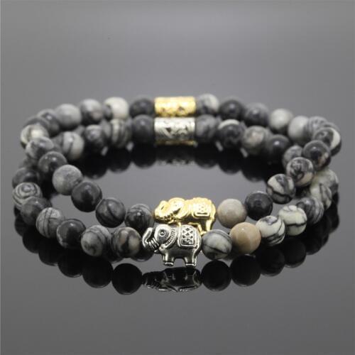 New Coming Women Bracelet,Fashion Charm Jewelry,Natural Spider Web Stone Beads Bracelet, Elephant Bracelet