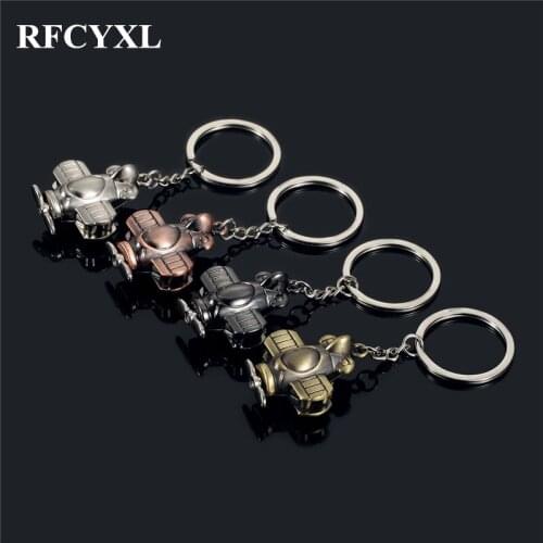 3D Stereo Propeller aircraft simulation model of Keychains Rings Metal Holder key chain Keyring For Man Women High Quality Gift