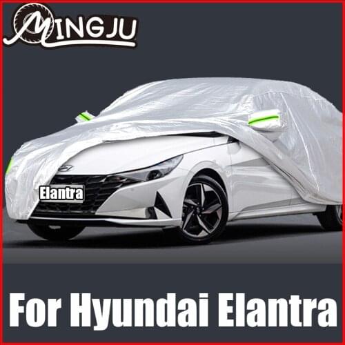 Full Car Covers Outdoor Sun Anti UV Rain Snow Dust Protection Oxford cloth Cover For HYUNDAI Elantra 2010 to 2021 Accessories