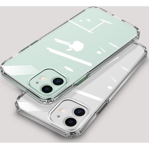 For iPhone 12 Mini Case Wlons Nature Crystal Clear Soft Silicone Drop Tested Shockproof Case for iPhone12 Mini Protection Cover