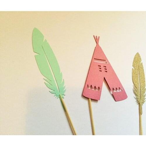 Glitter Boho tribal party Cupcake Appetizer toppers bridal shower Wedding engagement Bachelorette food picks