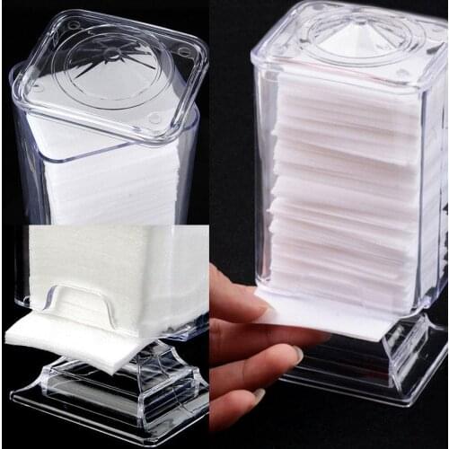 Container Storage Case Transparent make up nail styling tools Makeup Cotton Pad Box Nail Art Remover Paper Wipe Holder Wholesale