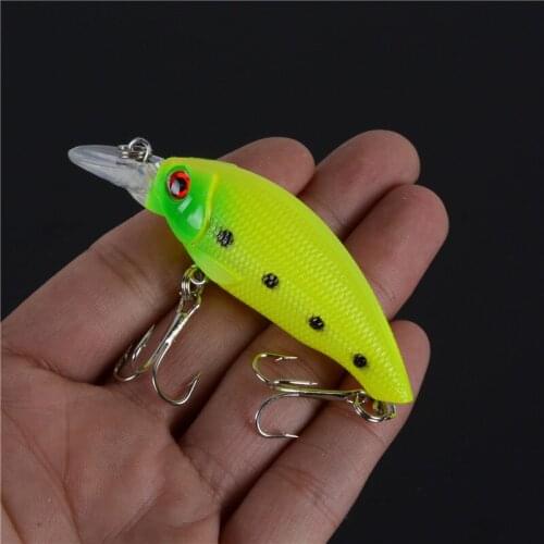 Artificial Crank 75mm/8.5g 3D Eyes Freshwater Fishing Lure Hard Bait Diving Depth 0.5-2M Anti-Corrosion Plastic Fishing Bait