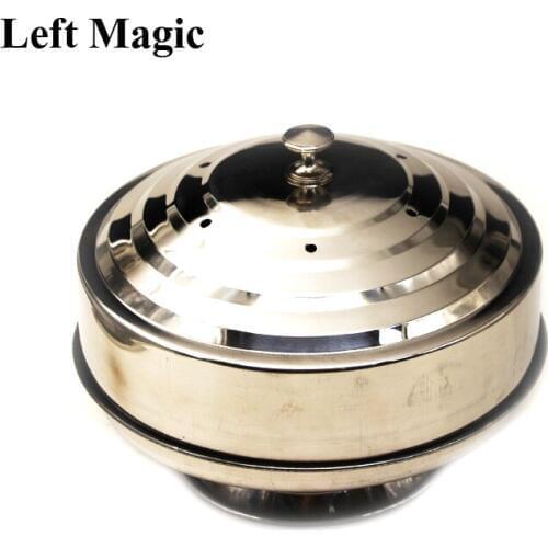 Fire Dove Pan Fire Dove Pan Double Load Magic Tricks Silver Double Layer Stage Magic Appearing Tricks Illusion Accessories