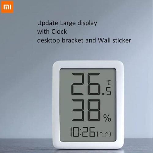 Xiaomi Miaomiaoce LCD Screen Large Digital Display Thermometer Hygrometer Clock Timmer Watch Temperature Humidity Sensor