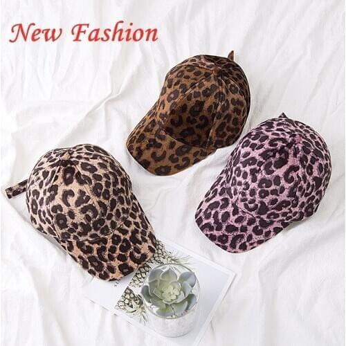 Fashion Infant Kids Baby Girls Boys Unisex Leopard Baseball Caps Sunscreen Active 3 Colors Hats Gift Accessories