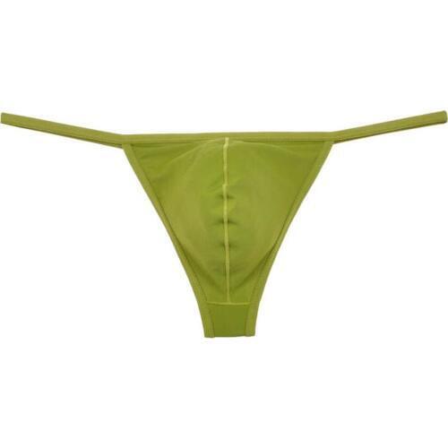 Mens Underwear Narrow String Crotch Hip Tang 4 Way Stretch Micro Cut Thong