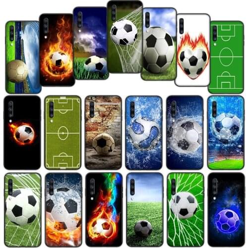 Football Field Soccer Soft Cover Case for Samsung Galaxy Note 8 9 A01 A60 M10 M20 M30 M40 M30S S8 S9 Plus