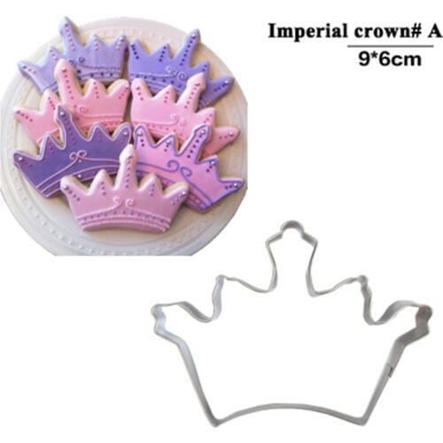Hot Royal Crown Icing Set Stamp Mold Pancake Biscuit Cookie Cutter Kitchen Tools Stainless Steel Discount Coupon Baking Fondant