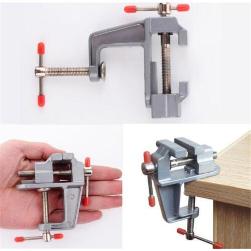 1 PC NEW Arrival 3.5" Aluminum Miniature Small Jewelers Hobby Clamp On Table Bench Vise Muliti-Funcational Mini Vice Tool